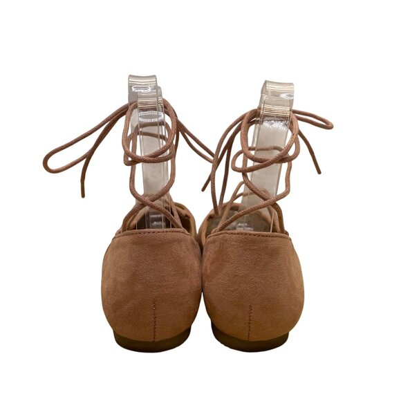 Chinese Laundry Women’s Pink Blush Faux Suede Lace-Up Pointed-Toe Flats Size 8.5 - Picture 7 of 8